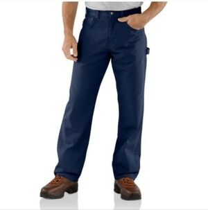 Carhartt Navy Blue Utility Loose Original Fit Cotton Pants